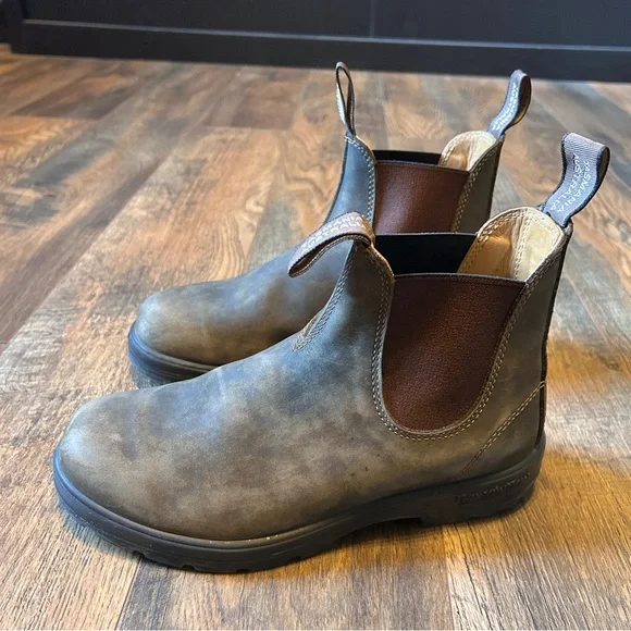 ~*~ Blundstone Classic Chelsea Boots Rustic Brown 9M ~*~ - Picture 2 of 7